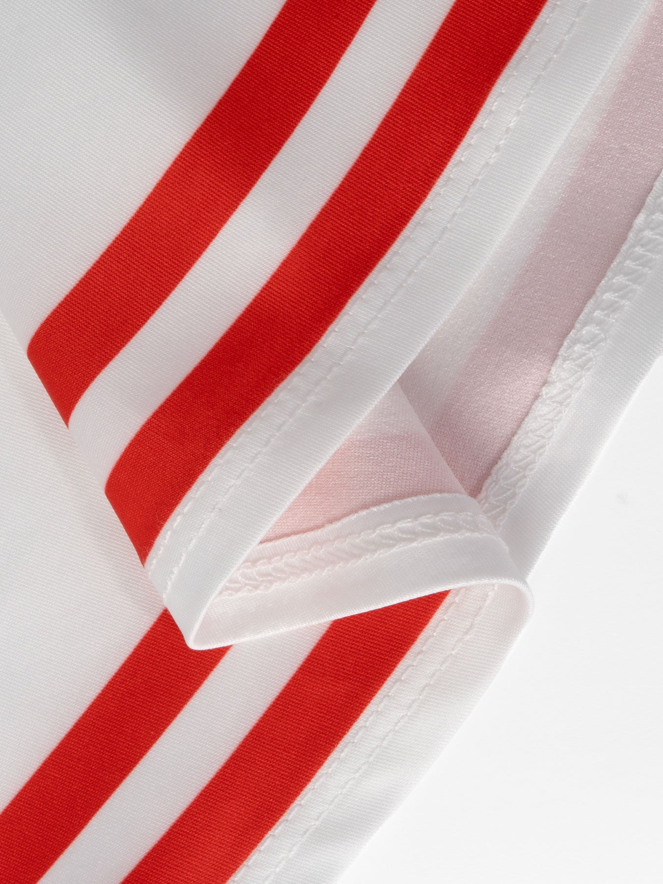 3-Piece Striped Printed Red And White Lingerie Set