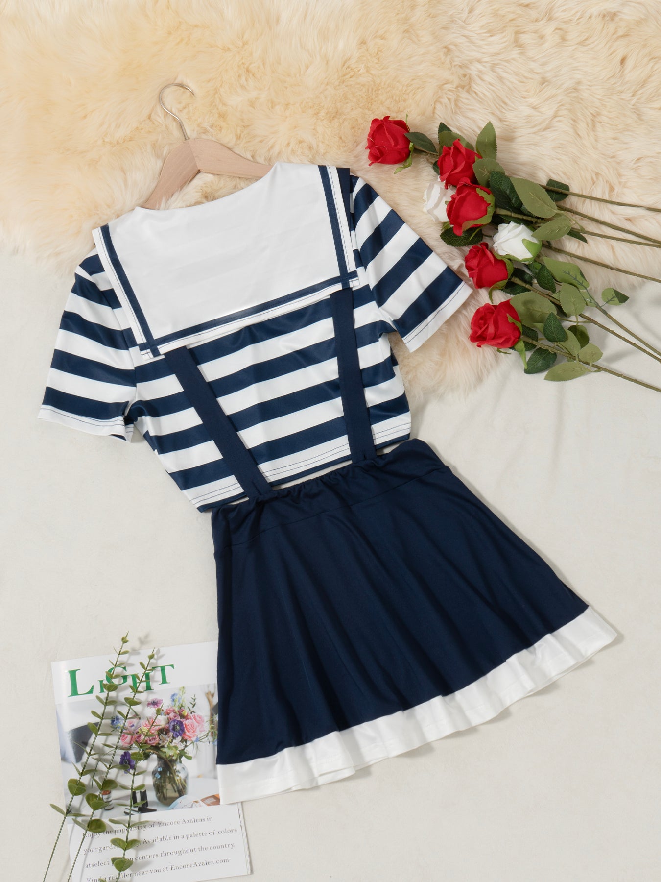 Striped Bow Sailor 2-piece Set