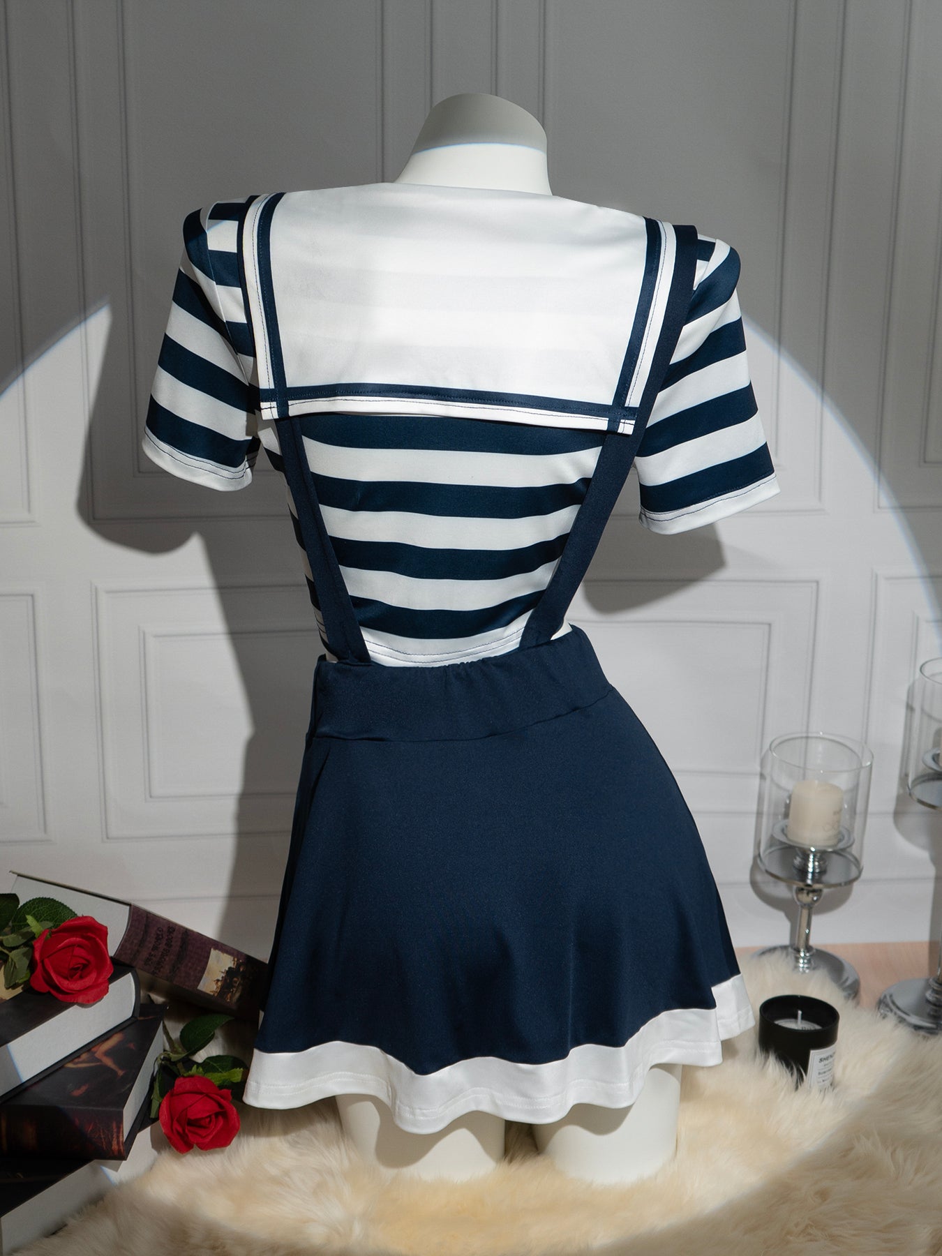 Striped Bow Sailor 2-piece Set