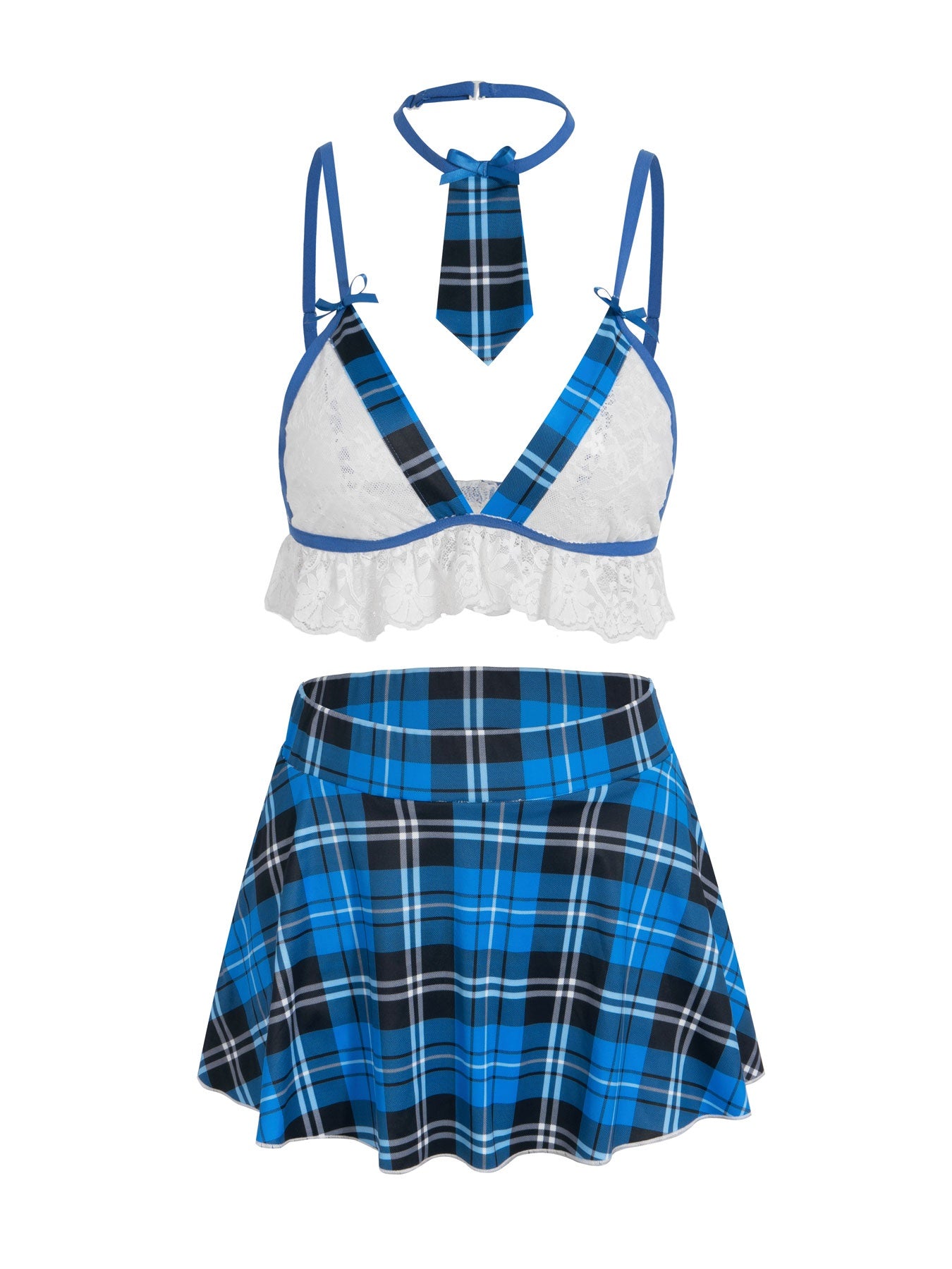 Sweet Plaid Sexy 4 Piece Set