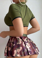 Adjustable Sexy Camouflage 4-Piece Set