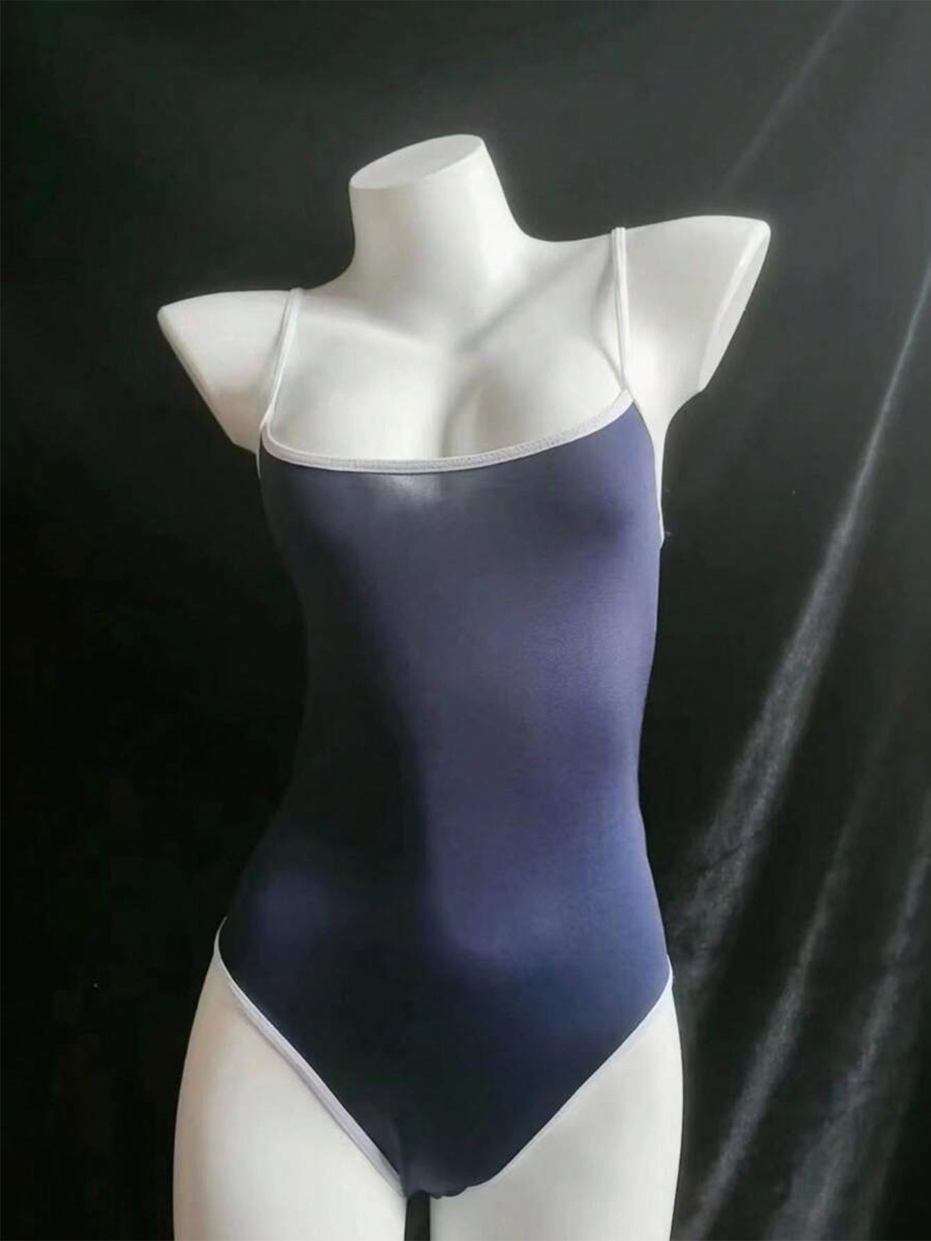 Navy Blue Backless Sexy Lingerie Swimsuit